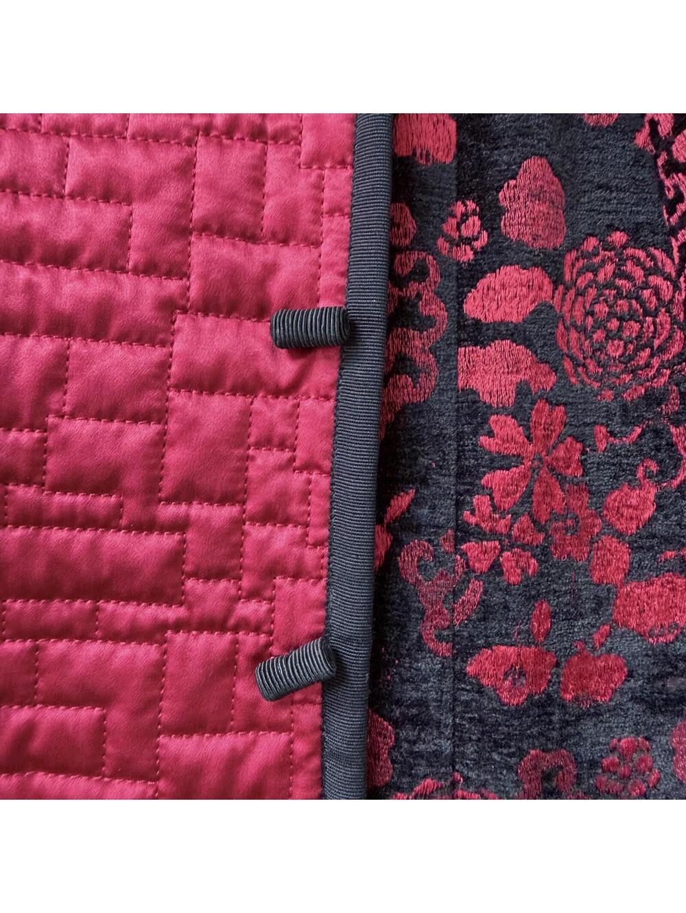 Vintage Carlisle Reversible Silk | Rayon Quilted Jacket Size 12 - Picture 8 of 9